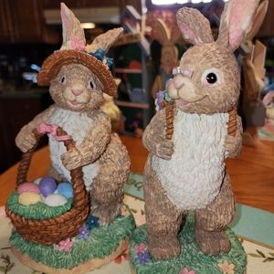 Department 56 Mr & Mrs Rabbit Easter Spring Rabbits